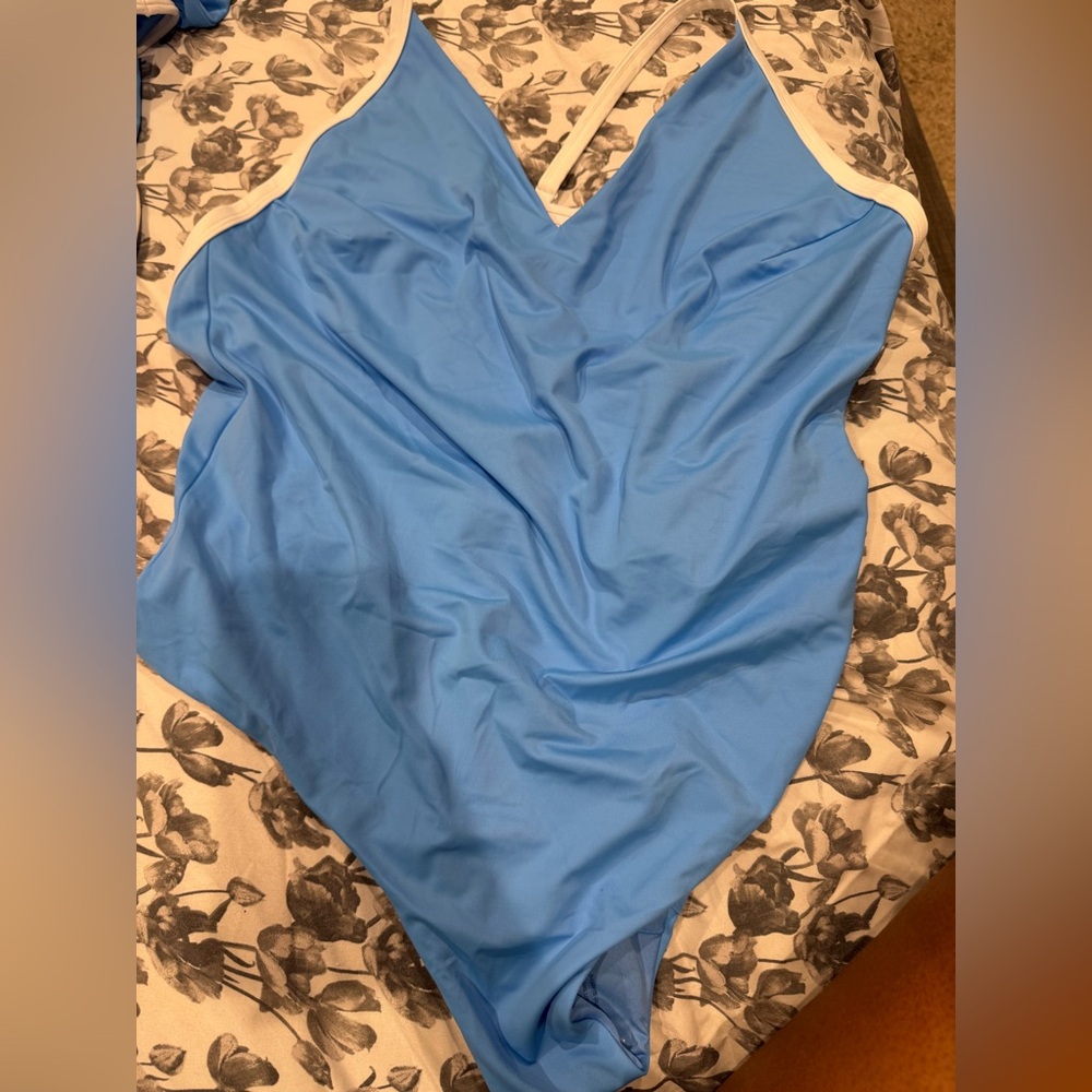 Fabletics Blue One Piece Swimsuit